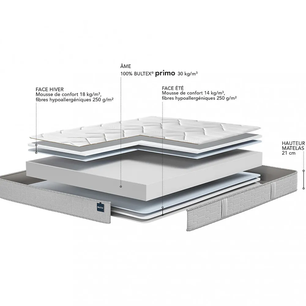 Bultex Integral 3 - Matelas en mousse, accueil ferme - 160x200 cm* Matelas