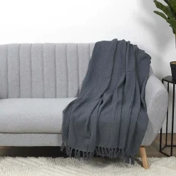 The Home Deco Factory Jeté de canapé gaufré en coton 130x160 cm* Boutis, Couvre-Lit, Édredon