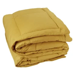 Jeté de lit - Effet duvet (160x240 cm - Jaune Ocre)> New