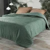 Linder Jeté de lit à petits pompons (180x240 cm - Vert)* Boutis, Couvre-Lit, Édredon