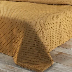 Linder Jeté de lit à petits pompons (230x250 cm - Cuivre)* Boutis, Couvre-Lit, Édredon