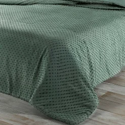 Jeté de lit à petits pompons (250x260 cm - Vert)>Linder New