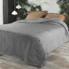 Jeté de lit à petits pompons (230x250 cm - Gris clair)>Linder Clearance