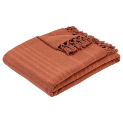 Atmosphera Créateur D'Intérieur Jeté de lit Anjali 220x160 terracotta en coton - Atmosphera* Boutis, Couvre-Lit, Édredon