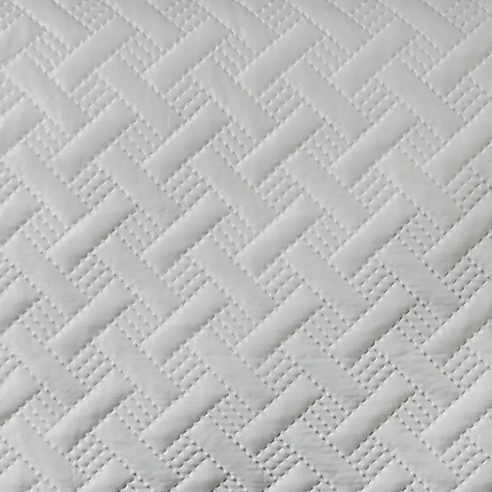 Linder Jeté de lit aux formes géométriques surpiquées (180x240 cm - Ecru)* Boutis, Couvre-Lit, Édredon