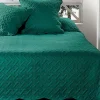 Linder Jeté de lit aux formes géométriques surpiquées (250x260 cm - Vert)* Boutis, Couvre-Lit, Édredon