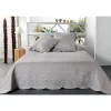 Jeté de lit aux formes géométriques surpiquées (230x250 cm - Gris clair)>Linder Sale
