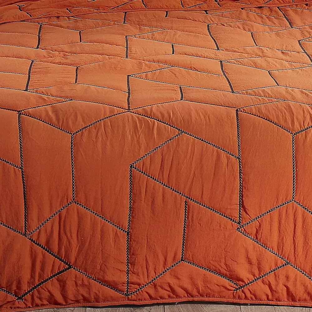 Linder Jeté de lit Calisson (230x250 cm - Orange)* Boutis, Couvre-Lit, Édredon