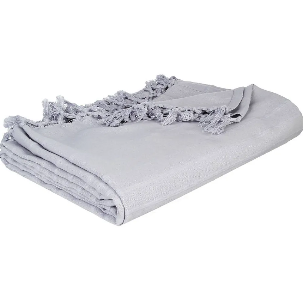 Atmosphera Créateur D'Intérieur Jeté de lit en coton - gris clair 160x220 cm - Atmosphera* Boutis, Couvre-Lit, Édredon