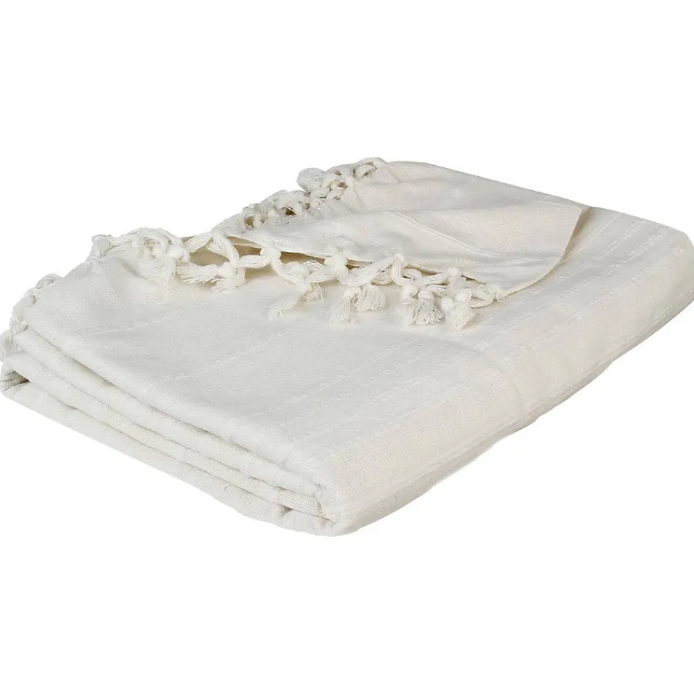 Atmosphera Créateur D'Intérieur Jeté de lit en coton - ivoire 160x220 cm - Atmosphera* Boutis, Couvre-Lit, Édredon
