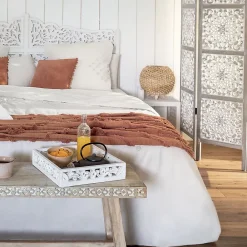 Atmosphera Créateur D'Intérieur Jeté de lit Inca en coton tufté - terracotta 130x180 cm - Atmosphera* Boutis, Couvre-Lit, Édredon