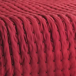 Linder Jeté de lit matelassé et uni (150x200 cm - Rouge)* Boutis, Couvre-Lit, Édredon