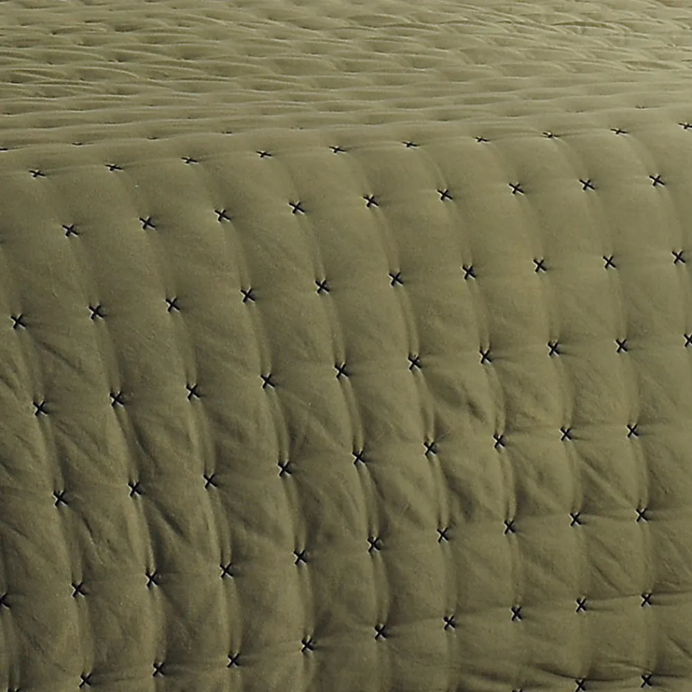 Jeté de lit matelassé et uni (230x250 cm - Vert foncé)>Linder Sale