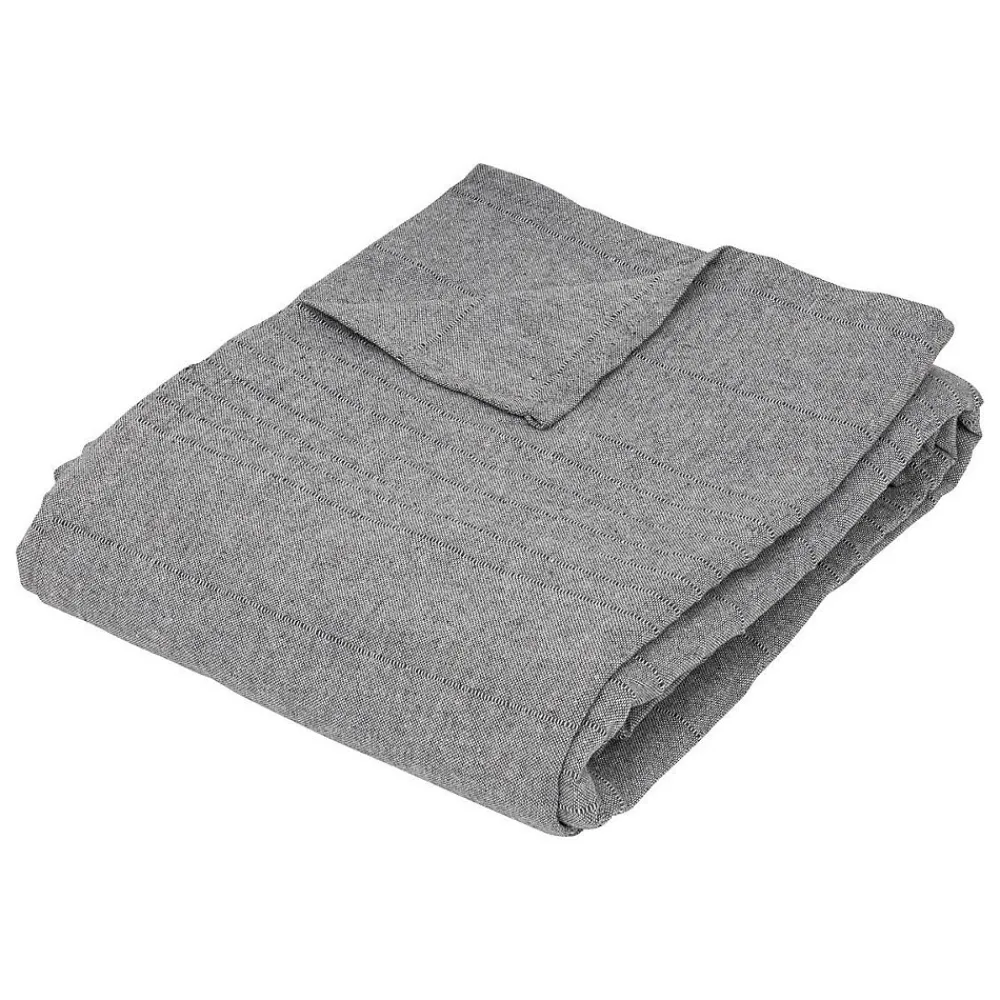 Atmosphera Créateur D'Intérieur Jeté de lit Pollie coton 150x200cm- Gris- Atmosphera* Boutis, Couvre-Lit, Édredon