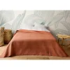 Jeté de lit uni 100% polyester "Hawai" - 180x240cm - Terre cuite>Linder Clearance
