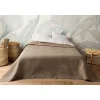 Jeté de lit uni 100% polyester "Hawai" - 230x250cm - Taupe>Linder Discount