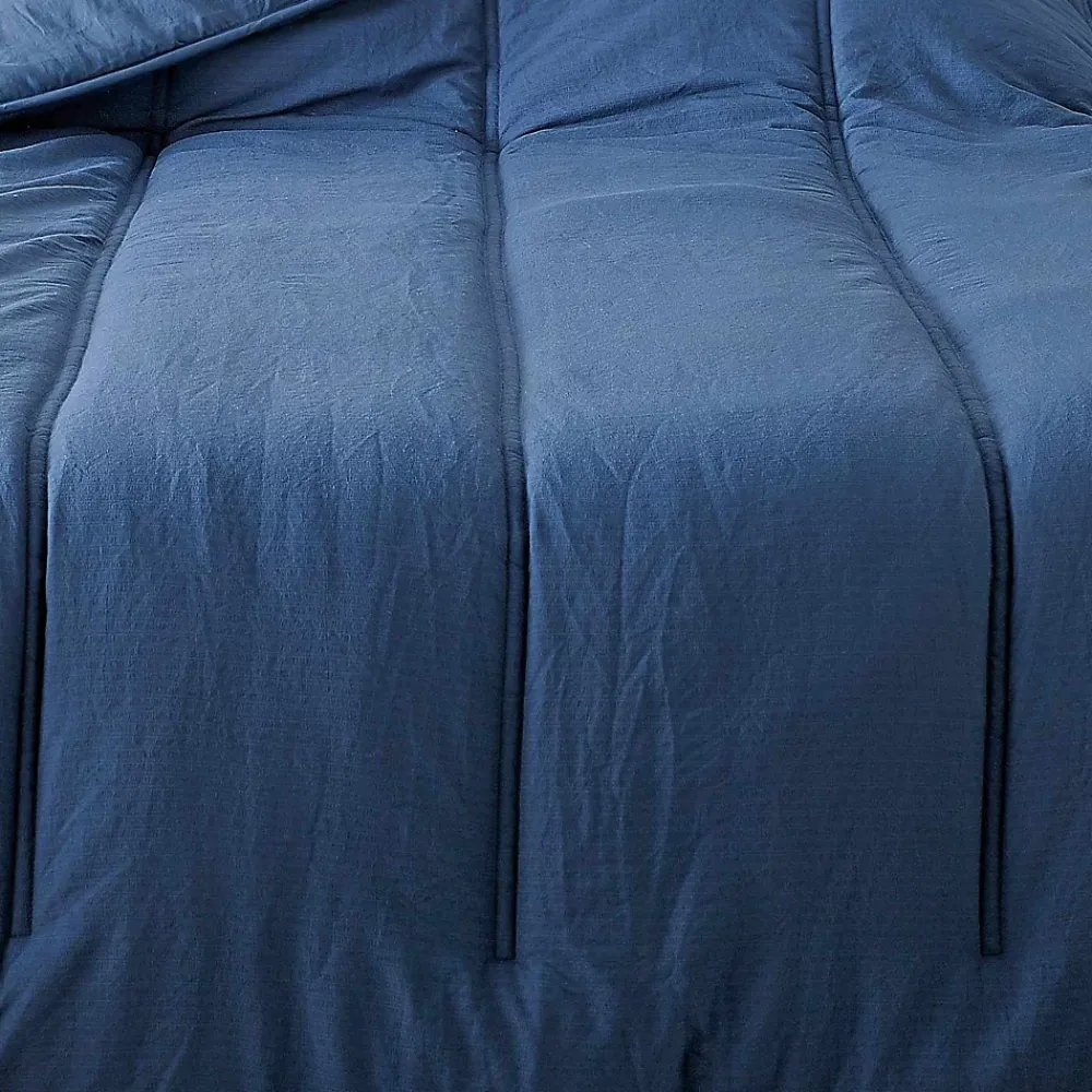Linder Jeté de lit uni (230x250 cm - Bleu)* Boutis, Couvre-Lit, Édredon