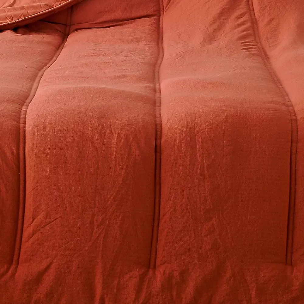 Linder Jeté de lit uni (180x240 cm - Terracotta)* Boutis, Couvre-Lit, Édredon