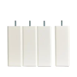 Bellecour Jeu de 4 pieds de lit carrés en bois Blancs Hauteur 15 cm* Pied De Lit