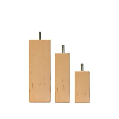 Jeu de 4 pieds de lit carrés en bois Hauteur 20 cm>Bellecour