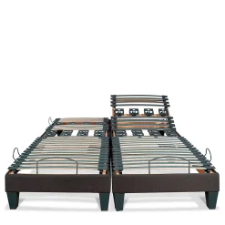 Bellecour Jeu de 2 sommiers électriques Rochereau 2x80x200 cm Lattes & Plots* Sommier