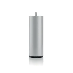 Jeu de pieds de lit cylindriques en métal Gris Hauteur 16 cm (lot de 4)>Bellecour Best