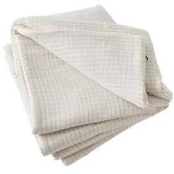 JOEL - Chemin de Lit 90x200cm Gaze de Coton Vichy Coloris Pampa>Altobuy Online