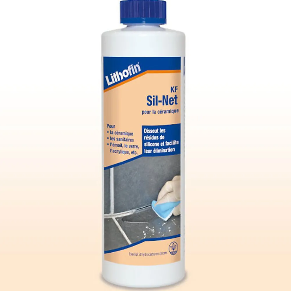 KF Sil-net - Nettoyant acide et solvanté pour dissoudre le silicone - - 0,5 L>Lithofin Best