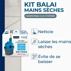 Starwax Kit balai mains sèches compatible clic système* Seau, Bassine, Récipient De Ménage