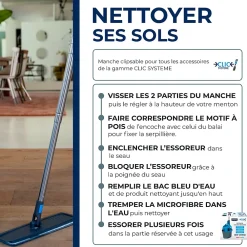 Starwax Kit balai mains sèches compatible clic système* Seau, Bassine, Récipient De Ménage