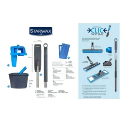 Starwax Kit balai mains sèches compatible clic système* Seau, Bassine, Récipient De Ménage