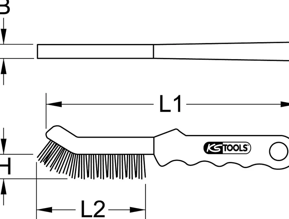- 201.2320 - Brosse pour étrier de frein - acier>Ks Tools Clearance