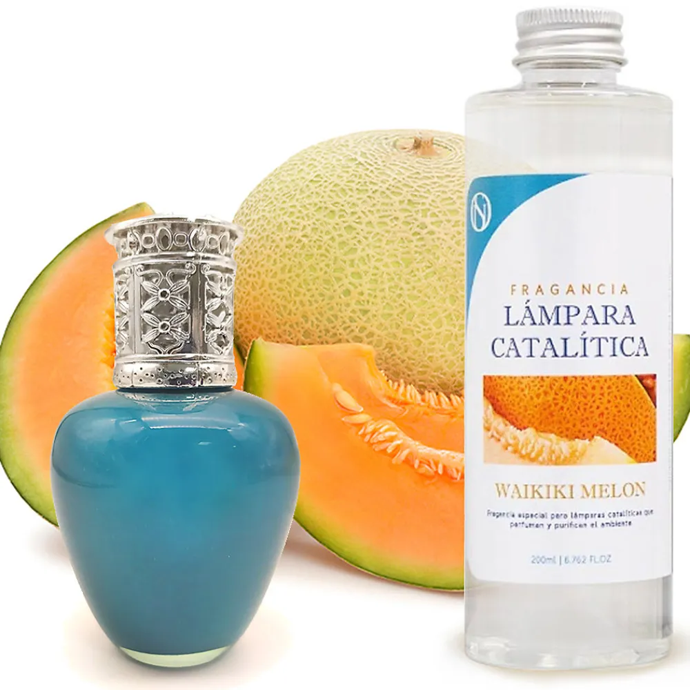 Lampe catalytique Aqua Marina + Parfum Waikiki Melon 500 ml - Élimine mauvaises odeurs, parfume et améliore qualité de l'air>Mamamanuela Best