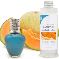 Mamamanuela Lampe catalytique Aqua Marina + Parfum Waikiki Melon 200 ml - Élimine mauvaises odeurs, parfume et améliore la qualité de l'air* Désodorisant Et Parfum D'Ambiance