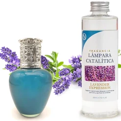 Lampe catalytique Aqua Marina + Parfum Lavender Expression 500 ml - Élimine mauvaises odeurs, parfume et améliore qualité de l'air>Mamamanuela Outlet