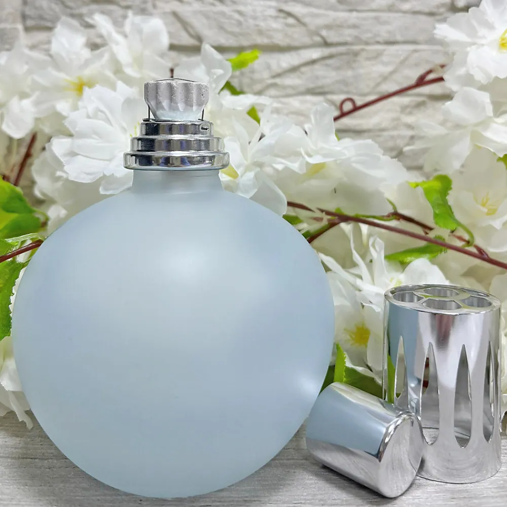 Lampe catalytique Bleu Gris Mat + Arôme Peach Velvet 200 ml - Élimine mauvaises odeurs, parfume et améliore la qualité de l'air>Mamamanuela