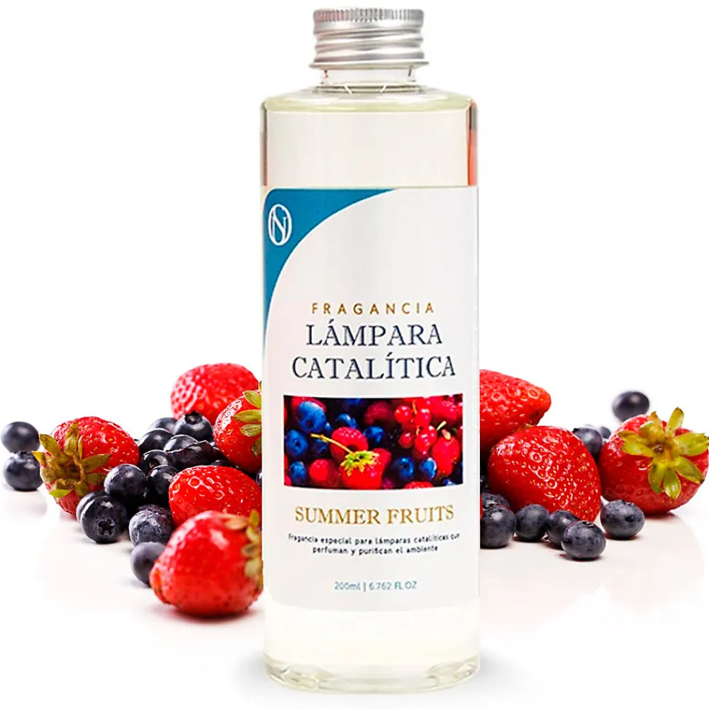 Lampe catalytique Bleu Gris Mat + Arôme Summer Fruits 200 ml - Élimine mauvaises odeurs, parfume et améliore la qualité de l'air>Mamamanuela Hot