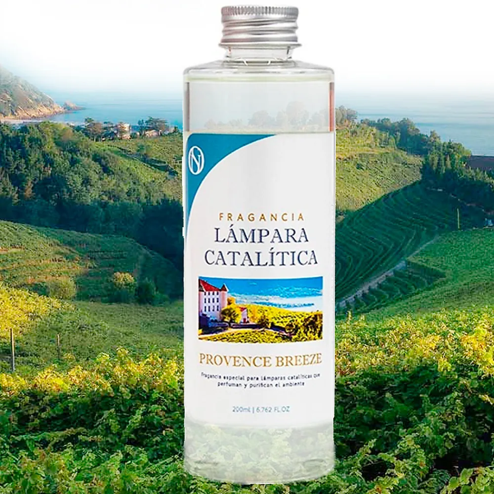 Lampe catalytique Bleu Gris Mat + Arôme Provence Breeze 200 ml. Élimine mauvaises odeurs, parfume et améliore la qualité de l'air>Mamamanuela Hot