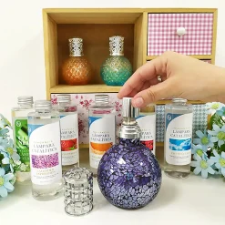 Lampe catalytique Bleu-Gris Mat + Arôme Waikiki Melon 500 ml - Élimine mauvaises odeurs, parfume et améliore la qualité de l'air><noscript><img width=