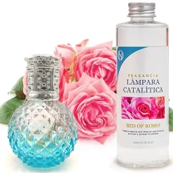 Lampe catalytique Blue Diamonds + Parfum Bed of Roses 500 ml - Élimine mauvaises odeurs, parfume et améliore qualité de l'air>Mamamanuela New