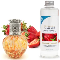 Mamamanuela Lampe catalytique Drops Orange + Parfum Wild Strawberry 500 ml - Élimine mauvaises odeurs, parfume et améliore la qualité de l'air* Désodorisant Et Parfum D'Ambiance
