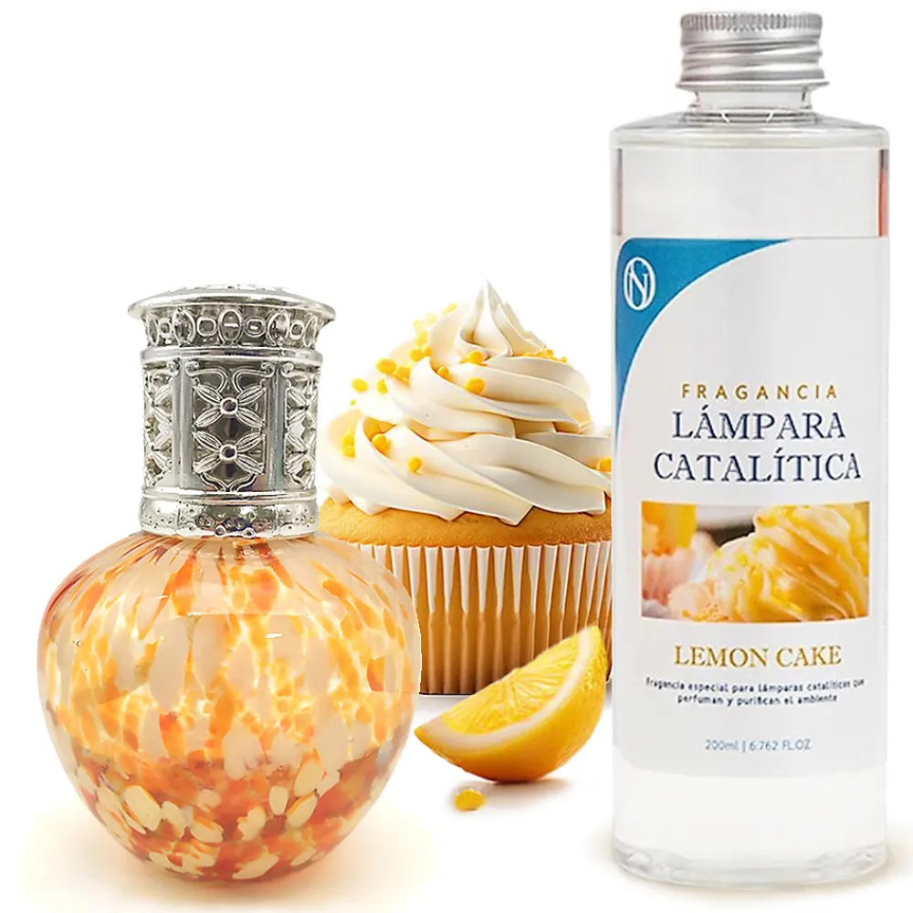 Lampe catalytique Drops Orange + Parfum Lemon Cake 500 ml - Élimine les mauvaises odeurs, parfume et améliore la qualité de l'air>Mamamanuela New