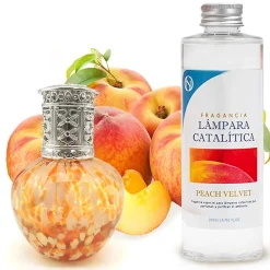 Lampe catalytique Drops Orange + Parfum Peach Velvet 500 ml - Élimine mauvaises odeurs, parfume et améliore la qualité de l'air>Mamamanuela New