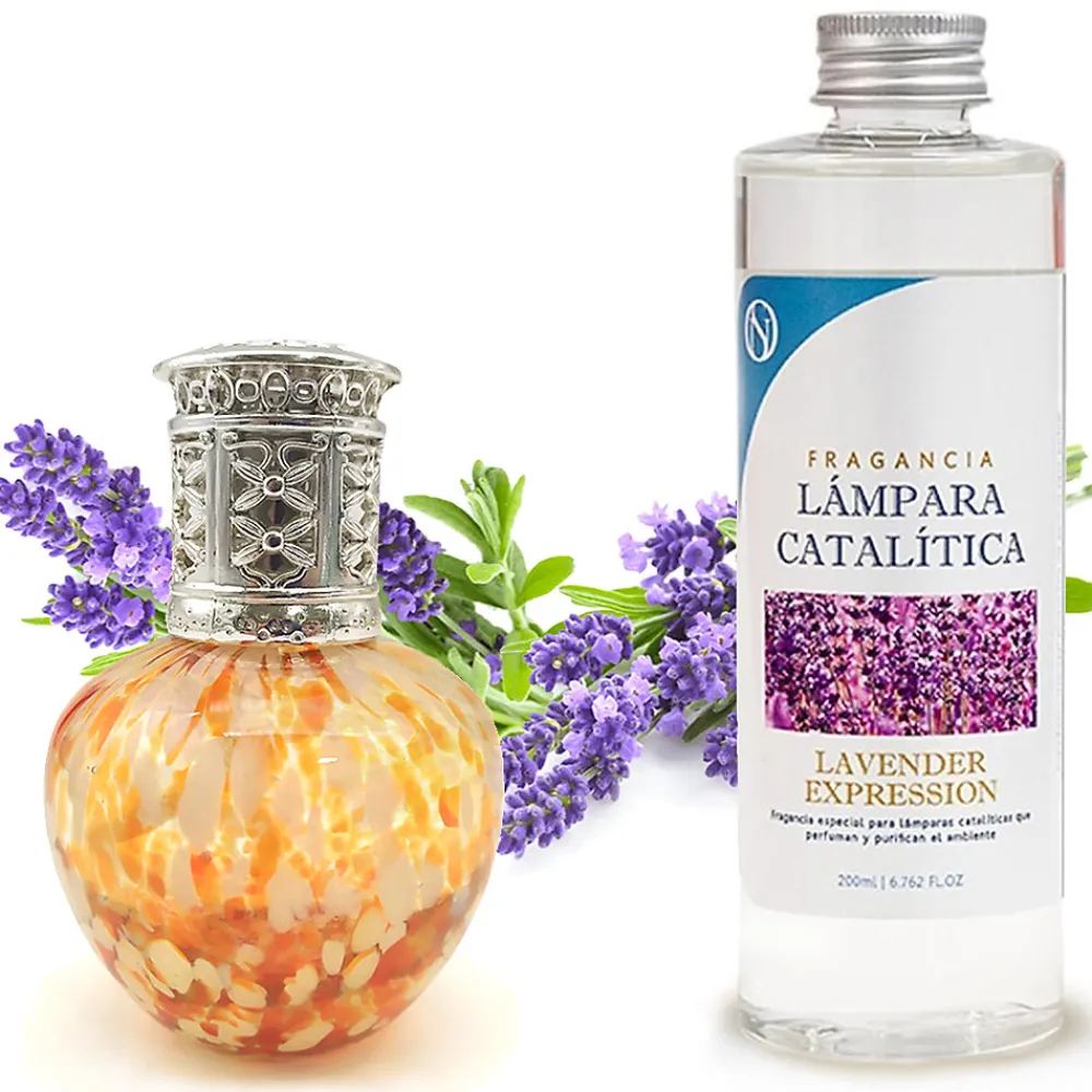 Lampe catalytique Drops Orange + Parfum Lavender Expression 500ml - Élimine mauvaises odeurs, parfume et améliore qualité de l'air>Mamamanuela Hot