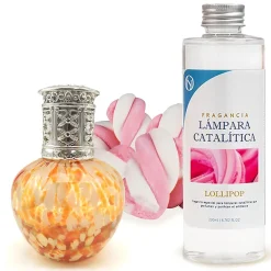 Lampe catalytique Drops Orange + Parfum Lollipop 200 ml - Élimine les mauvaises odeurs, parfume et améliore la qualité de l'air>Mamamanuela Best