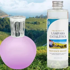 Mamamanuela Lampe catalytique Fuchsia Mat + Arôme Provence Breeze 200 ml - Élimine mauvaises odeurs, parfume et améliore la qualité de l'air* Désodorisant Et Parfum D'Ambiance