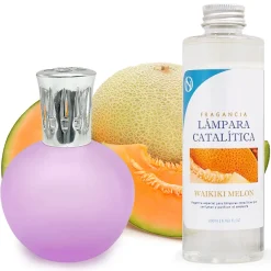 Mamamanuela Lampe catalytique Fuchsia Mat + Arôme Waikiki Melon 200 ml - Élimine les mauvaises odeurs, parfume et améliore la qualité de l'air* Désodorisant Et Parfum D'Ambiance