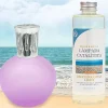Mamamanuela Lampe catalytique Fuchsia Mat + Parfum Mediterranean Light 200ml - Élimine mauvaises odeurs, parfume et améliore qualité de l'air* Désodorisant Et Parfum D'Ambiance