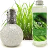 Mamamanuela Lampe catalytique Mosaïque Blanc + Parfum Citronnelle 500 ml - Élimine mauvaises odeurs, parfume et améliore la qualité de l'air* Désodorisant Et Parfum D'Ambiance