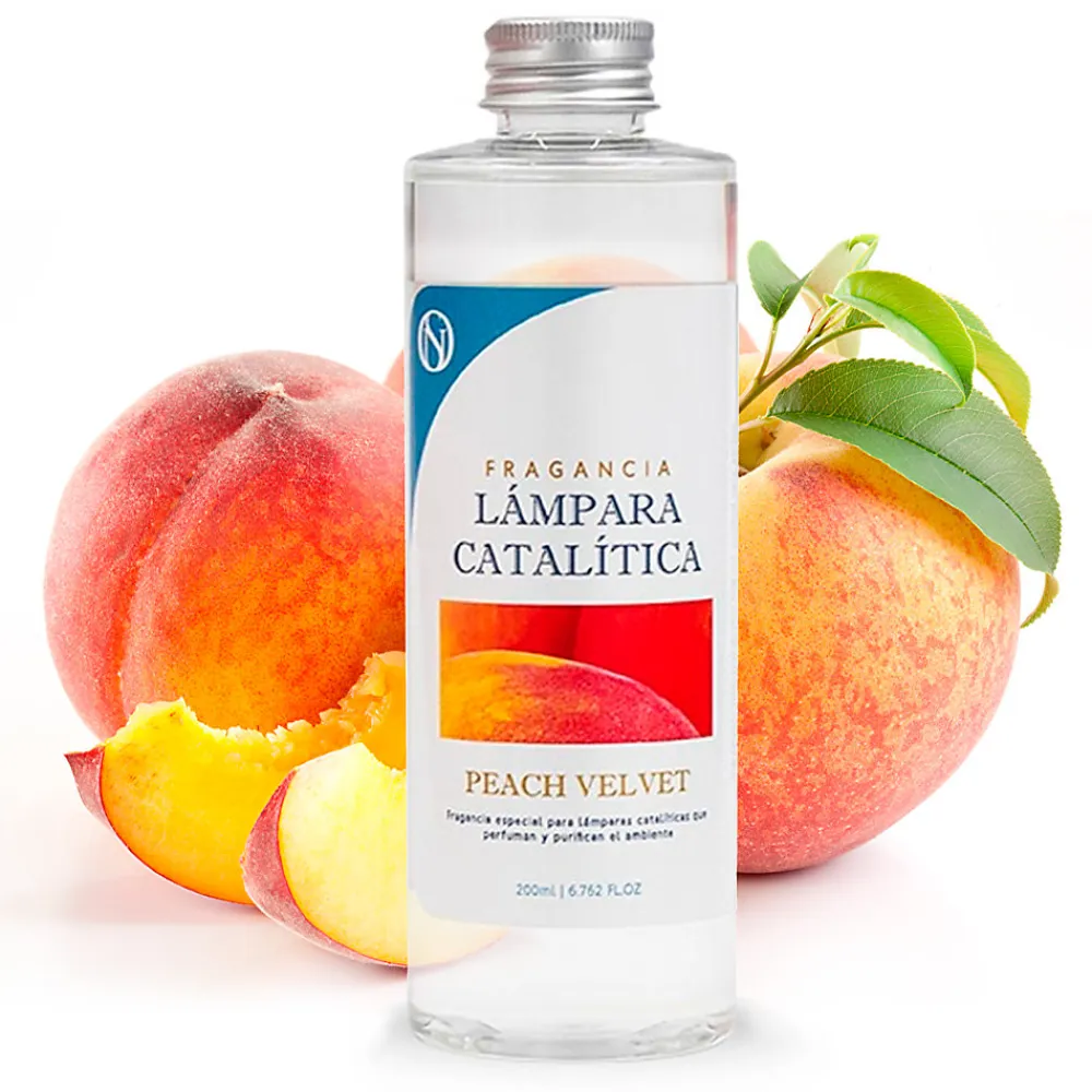 Lampe catalytique Mosaïque Fuchsia + Parfum Peach Velvet 200 ml - Élimine mauvaises odeurs, parfume et améliore qualité de l'air>Mamamanuela